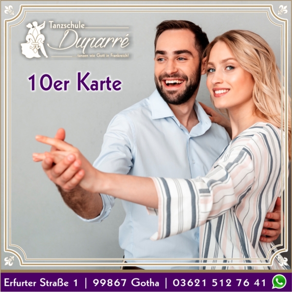 10er Karte – Tanzschule Duparré