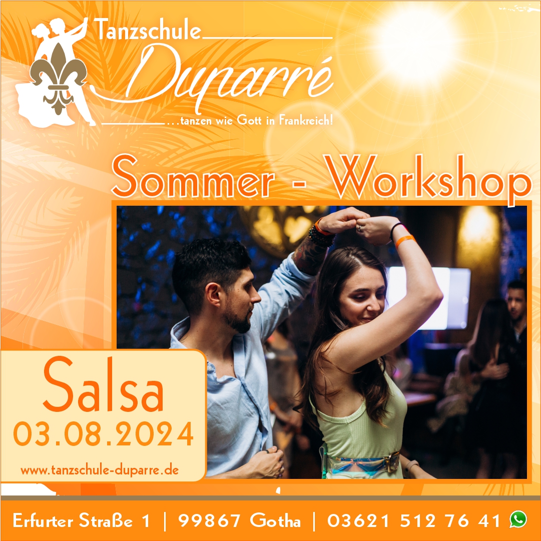 Salsa Workshop in der Altstadt von Gotha in der Tanzschule Duparré